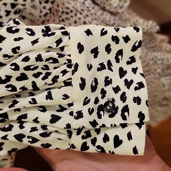 MAJE | Rosana Ruffled Animal Print Mini Wrap Dress in size 1 or Small - Picture 10 of 15